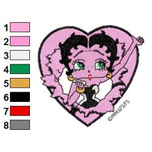 Betty Boop Embroidery Design 19